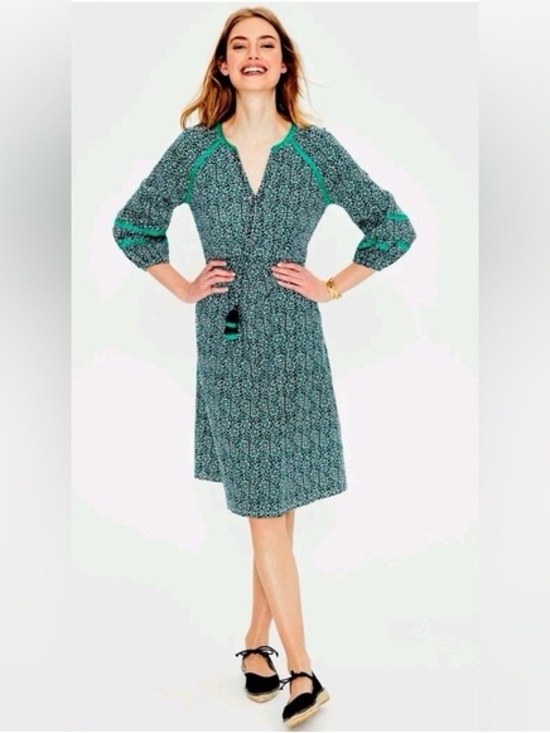 Boden Dresses & Skirts - BODEN Heidi jersey dress features a boho floral pattern and tassel ties Size 6L